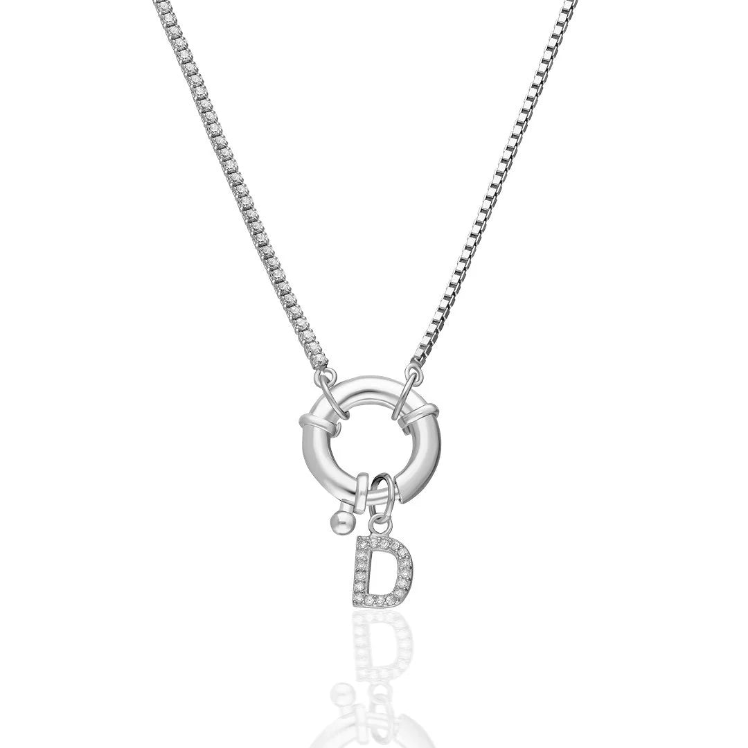 Diamond Iced Chain mit Buchstabe