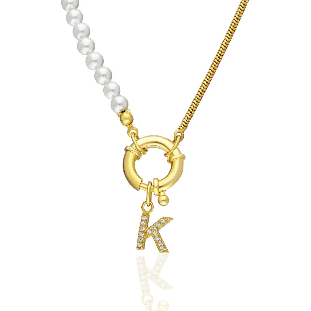 Pearl Chain mit Wunsch Buchstabe