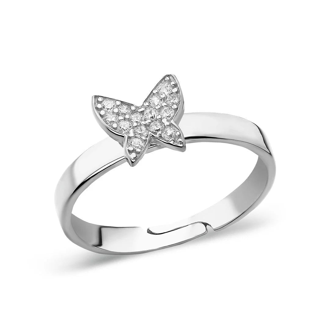 Schmetterling Ring mit Stein